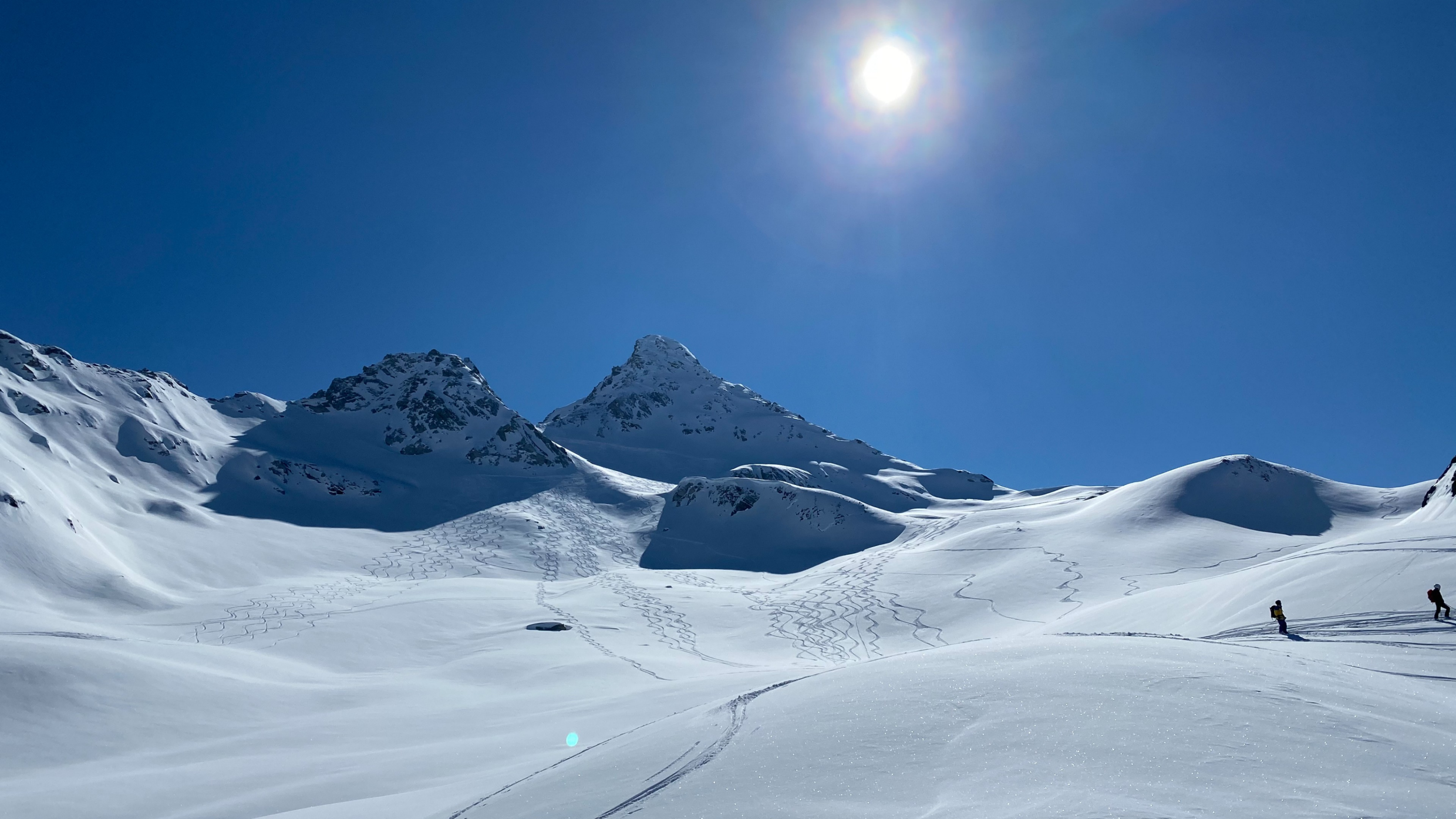 Berg+Ski: Die Belohnung nach dem anstrengenden Aufstieg - Die Abfahrt im feinsten Pulver bei besten Bedingungen!